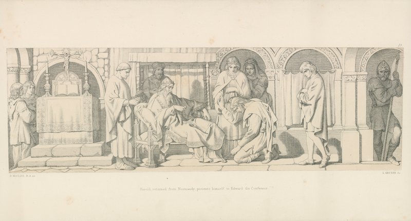 Harold, Returned from Normandy, Presents Himself to Edward the Confessor by Daniel Maclise