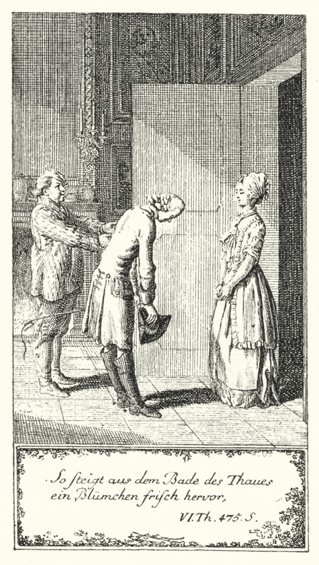 Thus, a Fresh Flower Emerges from the Bath of the Thau by Daniel Nikolaus (after) Chodowiecki