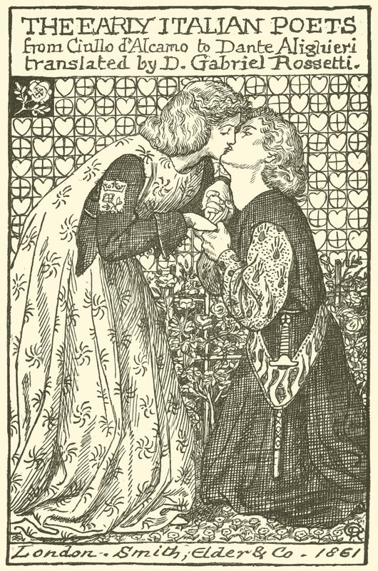 The Early Italian Poets, Design for a Title Page by Dante Gabriel Charles Rossetti