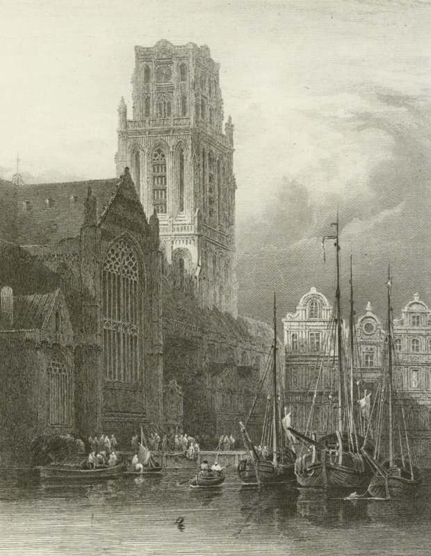 Rotterdam, Church of St Lawrence by David Roberts