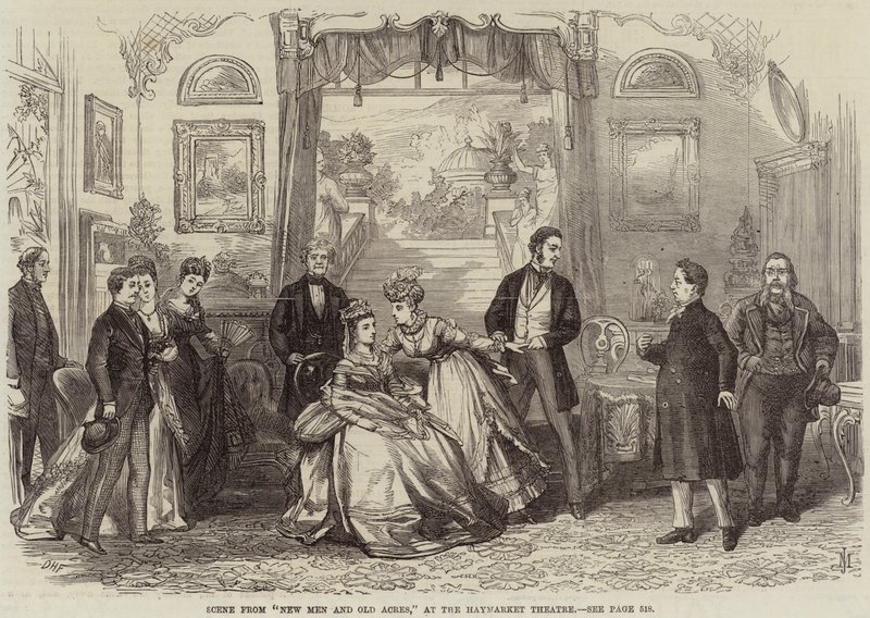 Scene from New Men and Old Acres, at the Haymarket Theatre by David Henry Friston