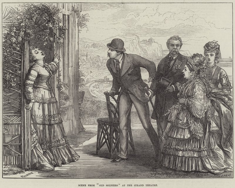Scene from Old Soldiers at the Strand Theatre by David Henry Friston