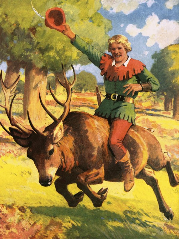Robin Hood on the Back of a Stag by Derek Charles Eyles