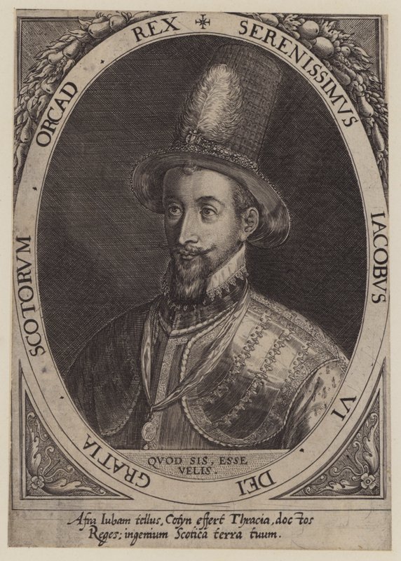 King James VI of Scotland (engraving) by Dominicus or Custodis Custos
