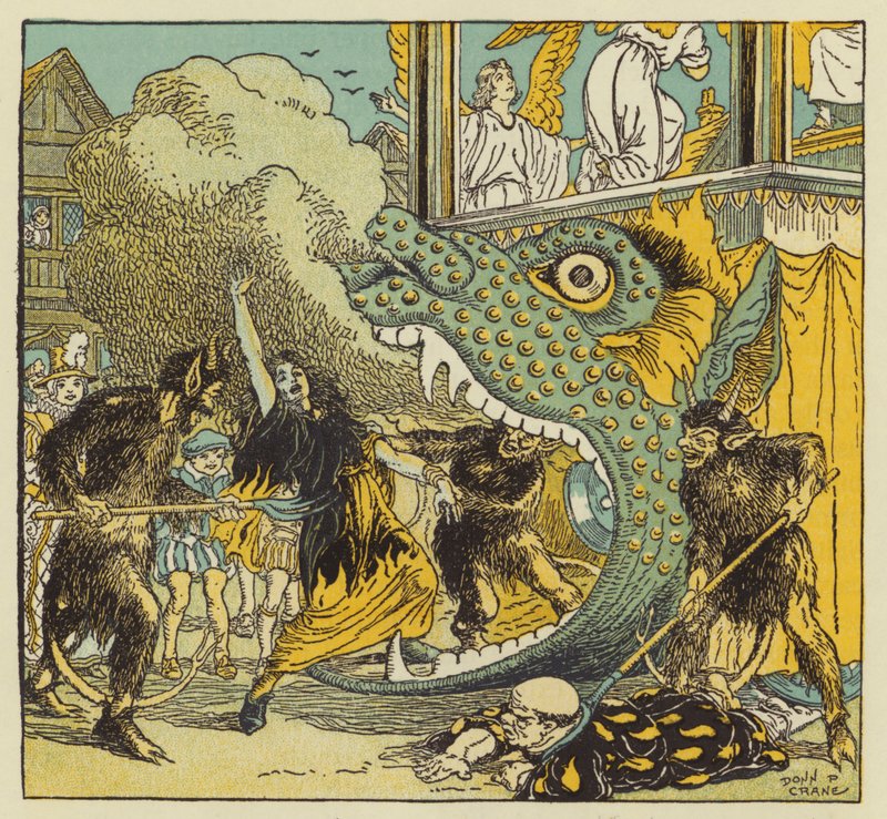 Mystery play of the type seen by William Shakespeare as a boy by Donn P. Crane