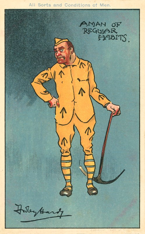 Crime and Punishment: Prisoner Holding a Pickaxe by Dudley Hardy