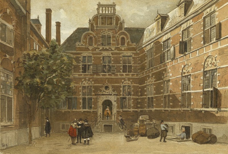 Courtyard of the Oost-Indisch Huis, Amsterdam by Dutch School