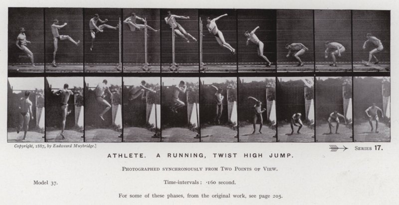 The Human Figure in Motion: Athlete, a Running, Twist High Jump by Eadweard Muybridge