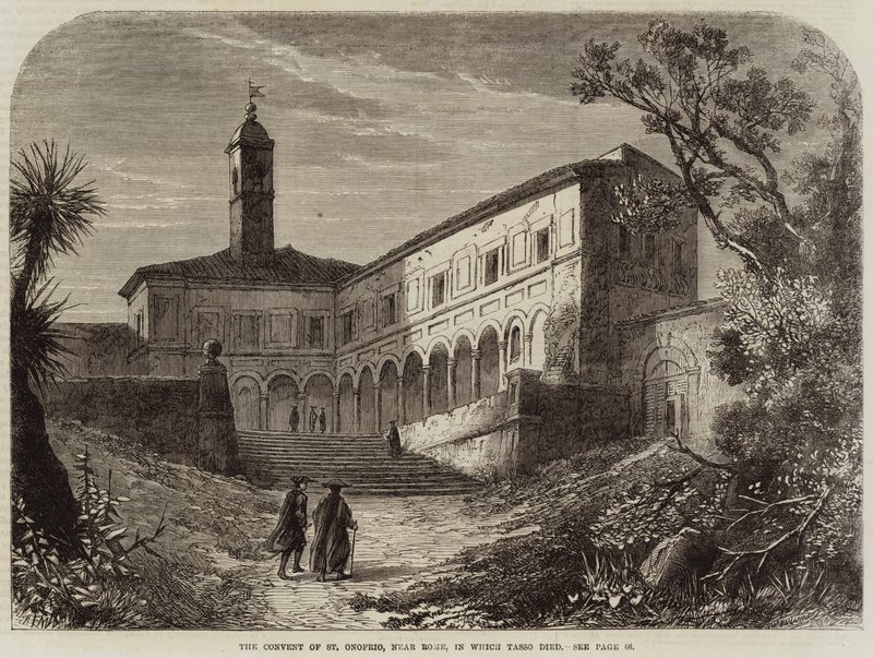The Convent of St Onofrio, near Rome, in which Tasso died by Edmund Morison Wimperis