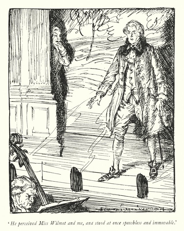 Illustration for The Vicar of Wakefield by Oliver Goldsmith by Edmund Joseph Sullivan