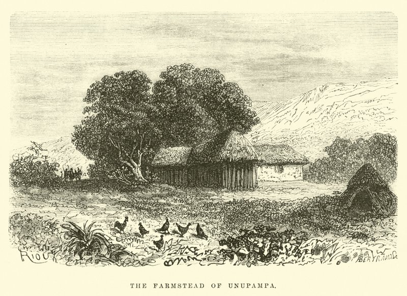 The Farmstead of Unupampa by Edouard Riou