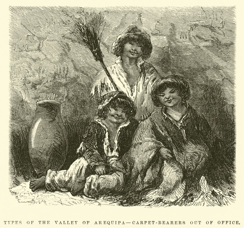 Types of the Valley of Arequipa, carpet-bearers out of office by Edouard Riou