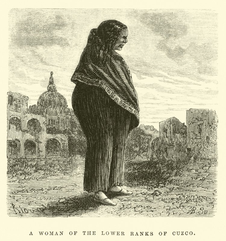 A Woman of the Lower Ranks of Cuzco by Edouard (after) Riou
