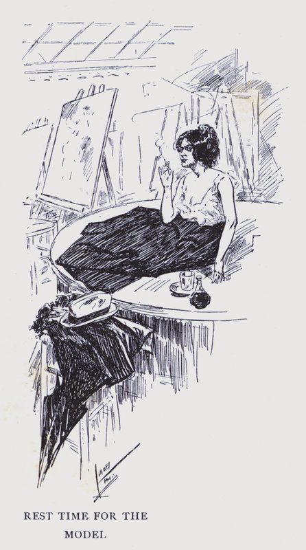 Bohemian Paris: Rest Time for the Model by Edouard Alfred (1875 1954) Cucuel
