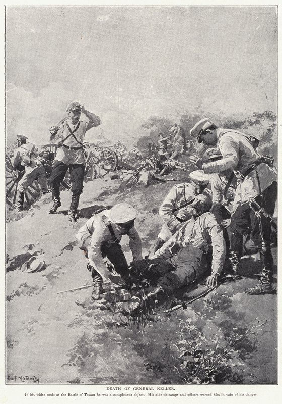 Death of General Keller by Edouardo Matania