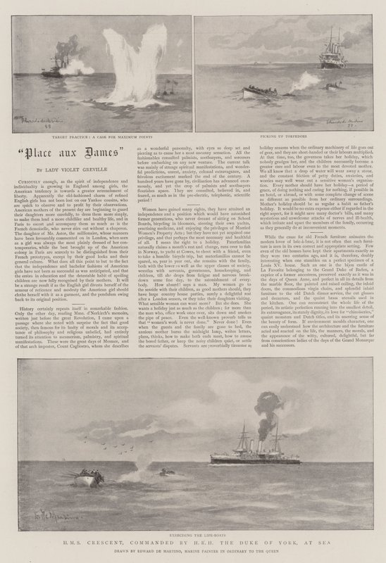 HMS Crescent, Commanded by HRH the Duke of York, at Sea by Eduardo de Martino