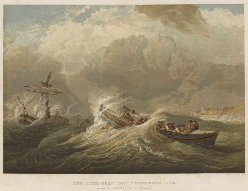 The Life-Boat off Tynemouth Bar by Edward Duncan