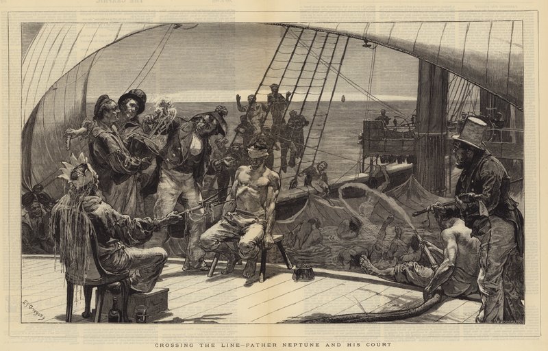 Crossing the Line, Father Neptune and His Court by Edward John Gregory