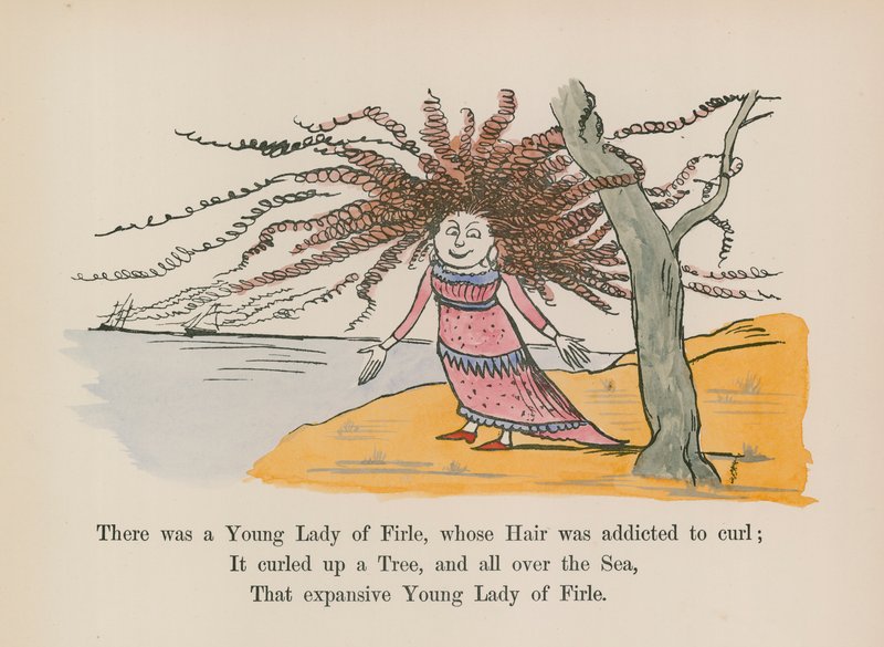 There was a Young Lady of Firle, whose Hair was addicted to curl by Edward (after) Lear