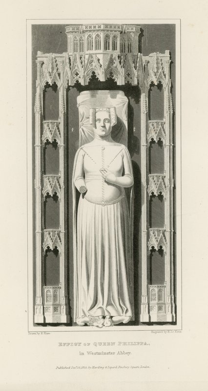 Effigy of Queen Philippa by Edward Blore
