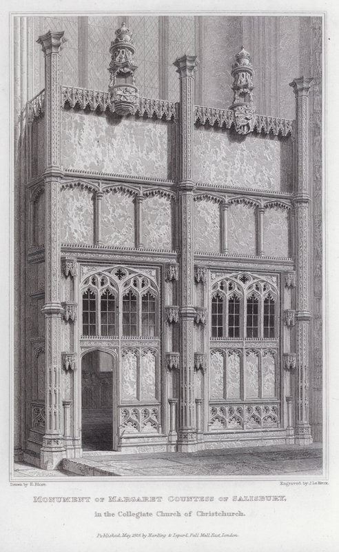 Monument of Margaret Countess of Salisbury, in the Collegiate Church of Christchurch by Edward Blore