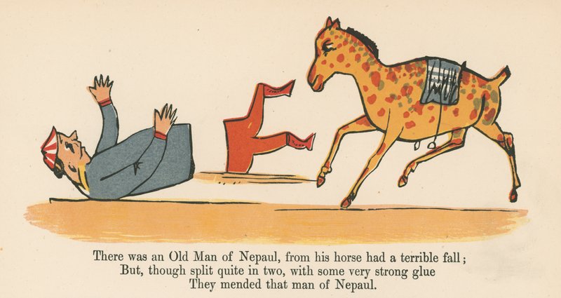 There was an Old Man of Nepaul, from his horse had a terrible fall, from 