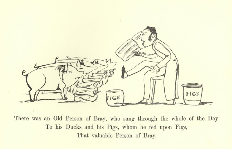 There was an Old Person of Bray, who sang through the whole of the Day by Edward Lear