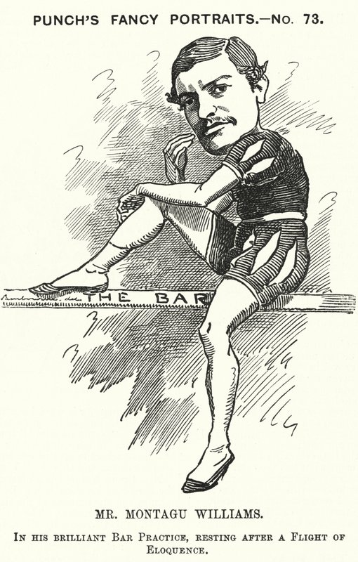 Montagu Williams, English teacher, soldier, actor, playwright, barrister and magistrate by Edward Linley (after) Sambourne