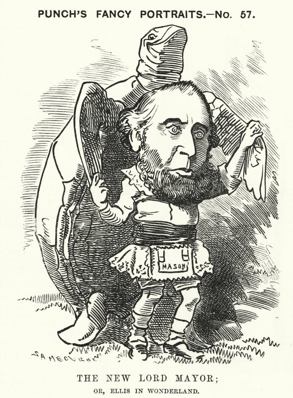 Sir John Ellis, Lord Mayor of London in 1881 by Edward Linley (after) Sambourne