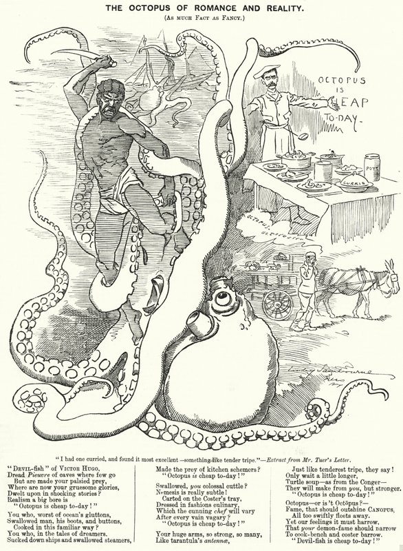 Punch cartoon: The Octopus of Romance and Reality by Edward Linley (after) Sambourne
