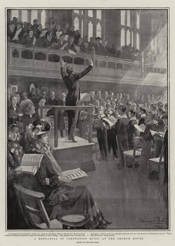 A Rehearsal of Coronation Music at the Church House by Edward Read