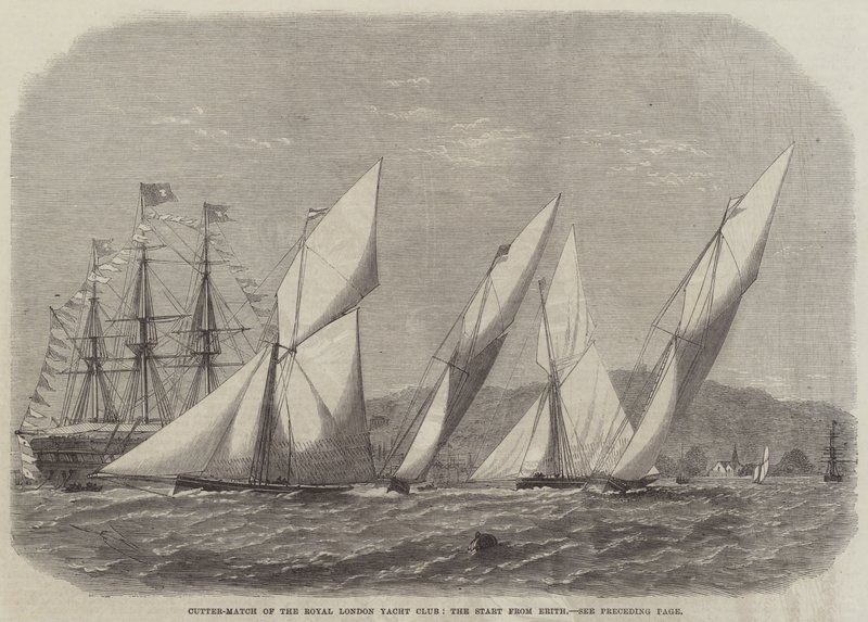 Cutter-Match of the Royal London Yacht Club, the Start from Erith by Edwin Weedon