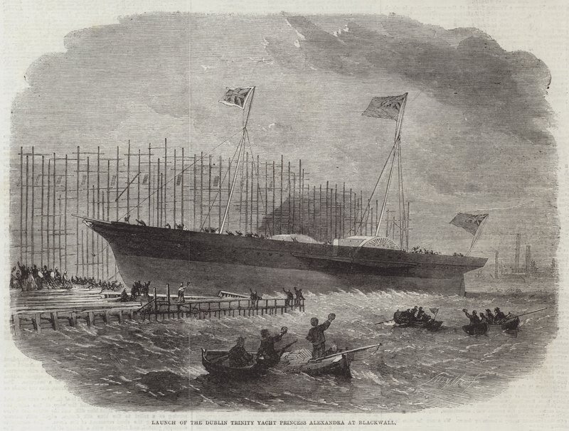 Launch of the Dublin Trinity Yacht Princess Alexandra at Blackwall by Edwin Weedon