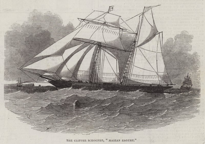 The Clipper Schooner, Marin Zagury by Edwin Weedon