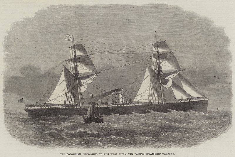 The Colombian, belonging to the West India and Pacific Steam-Ship Company by Edwin Weedon
