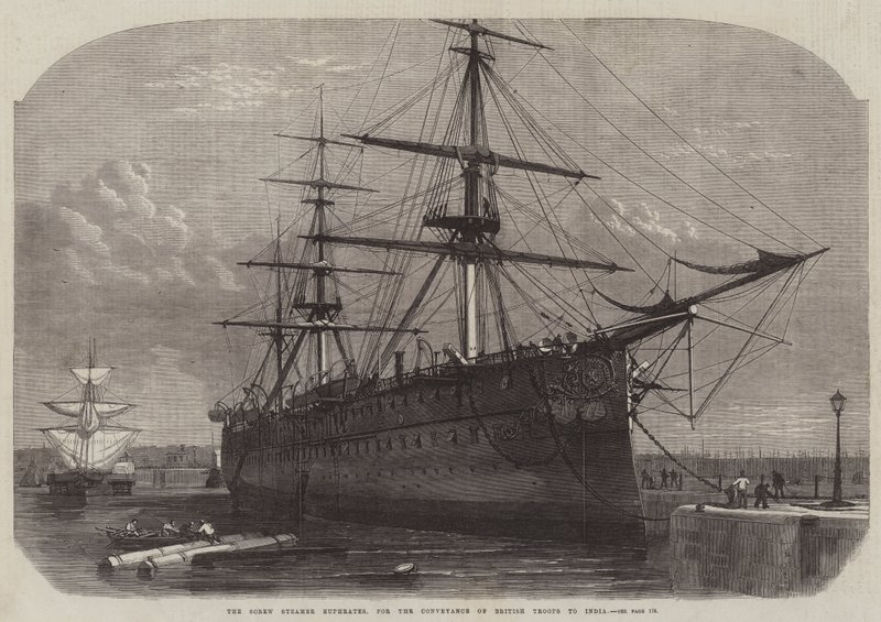 The Screw Steamer Euphrates, for the Conveyance of British Troops to India by Edwin Weedon