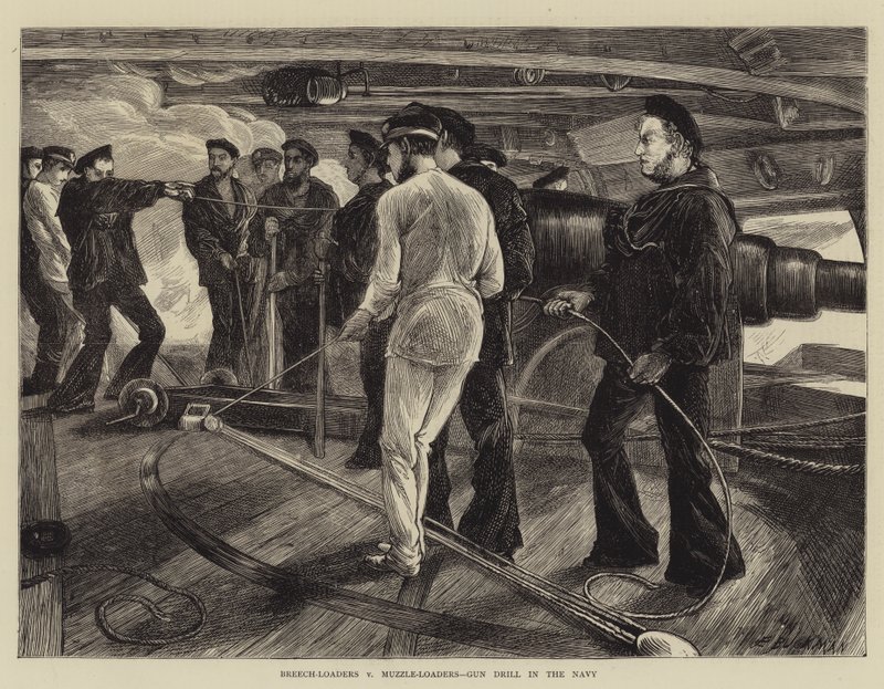 Breech-Loaders vs Muzzle-Loaders, Gun Drill in the Navy by Edwin Buckman