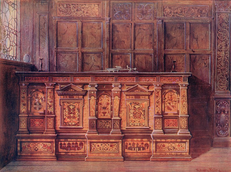 Inlaid Muniment Chest by Edwin John Foley