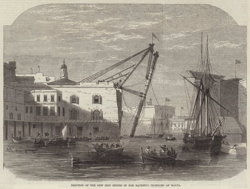 Erection of the New Iron Sheers in Her Majesty