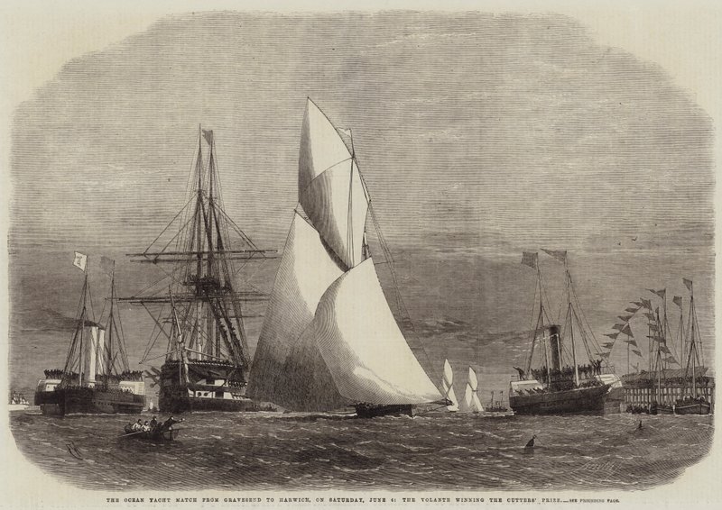 The Ocean Yacht Match from Gravesend to Harwich, the Volante winning the Cutters