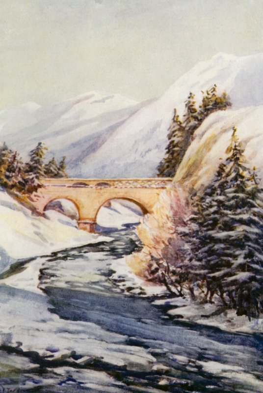 The Rhine: The Rhine Bridge at Thusis by Effie Jardine