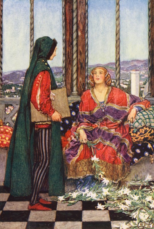 Illustration for The Gathering of Brother Hilarius by Michael Fairless by Eleanor Fortescue-Brickdale