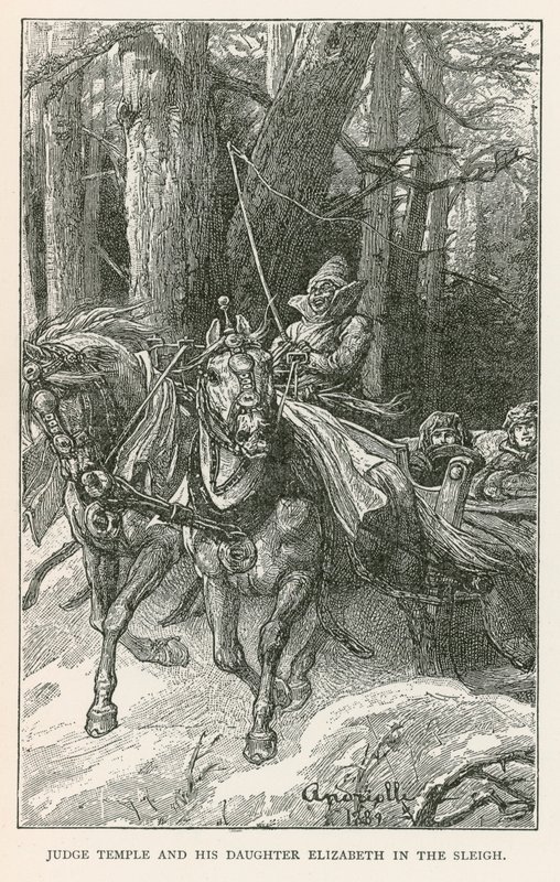 Judge Temple and His Daughter Elizabeth in the Sleigh by Elviro Michael Andriolli