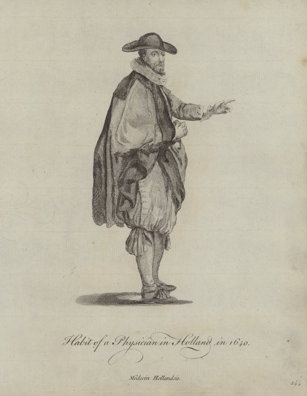 Habit of a Physician in Holland in 1640 by English School