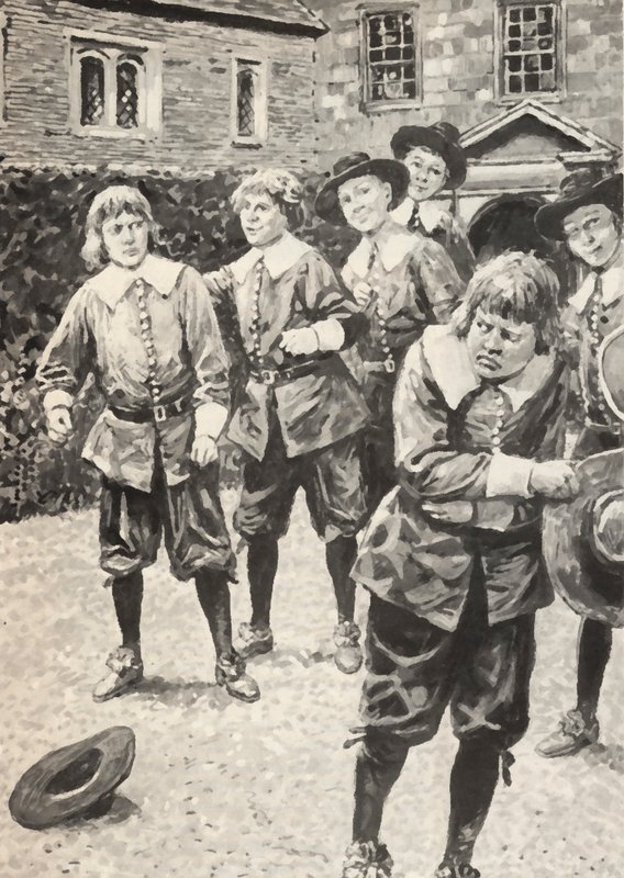 Isaac Newton, having just beaten the school bully by English School