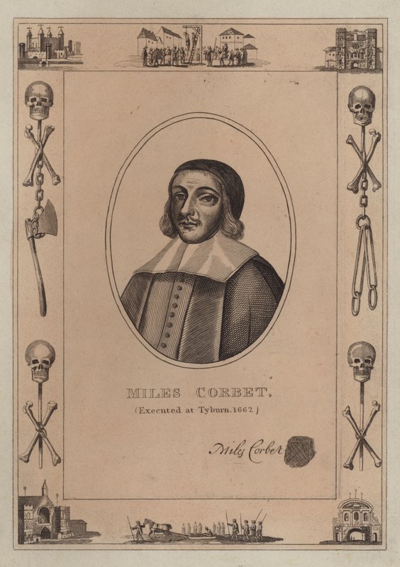 Miles Corbet, executed at Tyburn, 1662 by English School