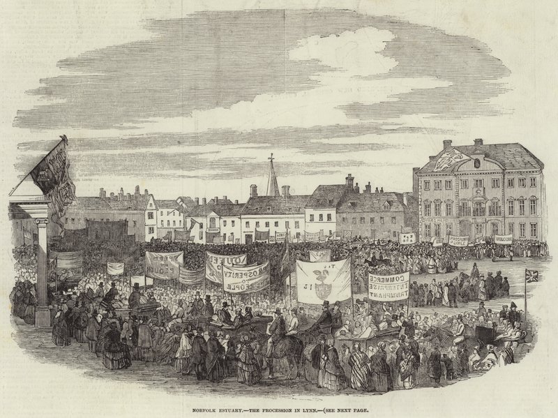 Norfolk Estuary, the Procession in Lynn by English School