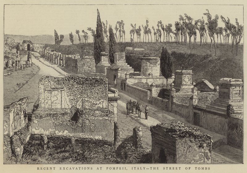 Recent Excavations at Pompeii, Italy, the Street of Tombs by English School