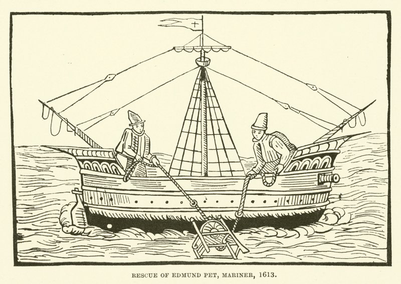 Rescue of Edmund Pet, mariner, 1613 by English School
