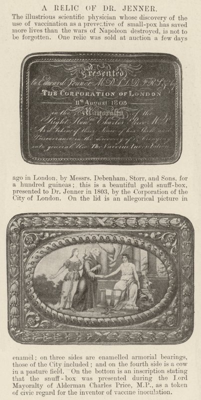 A Relic of Dr Jenner by English Photographer